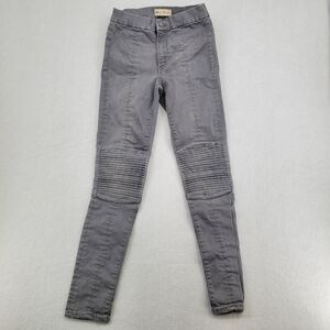 GAP True Skinny Moto Sculpt Knee Jeans Womens Size 26 R Gray